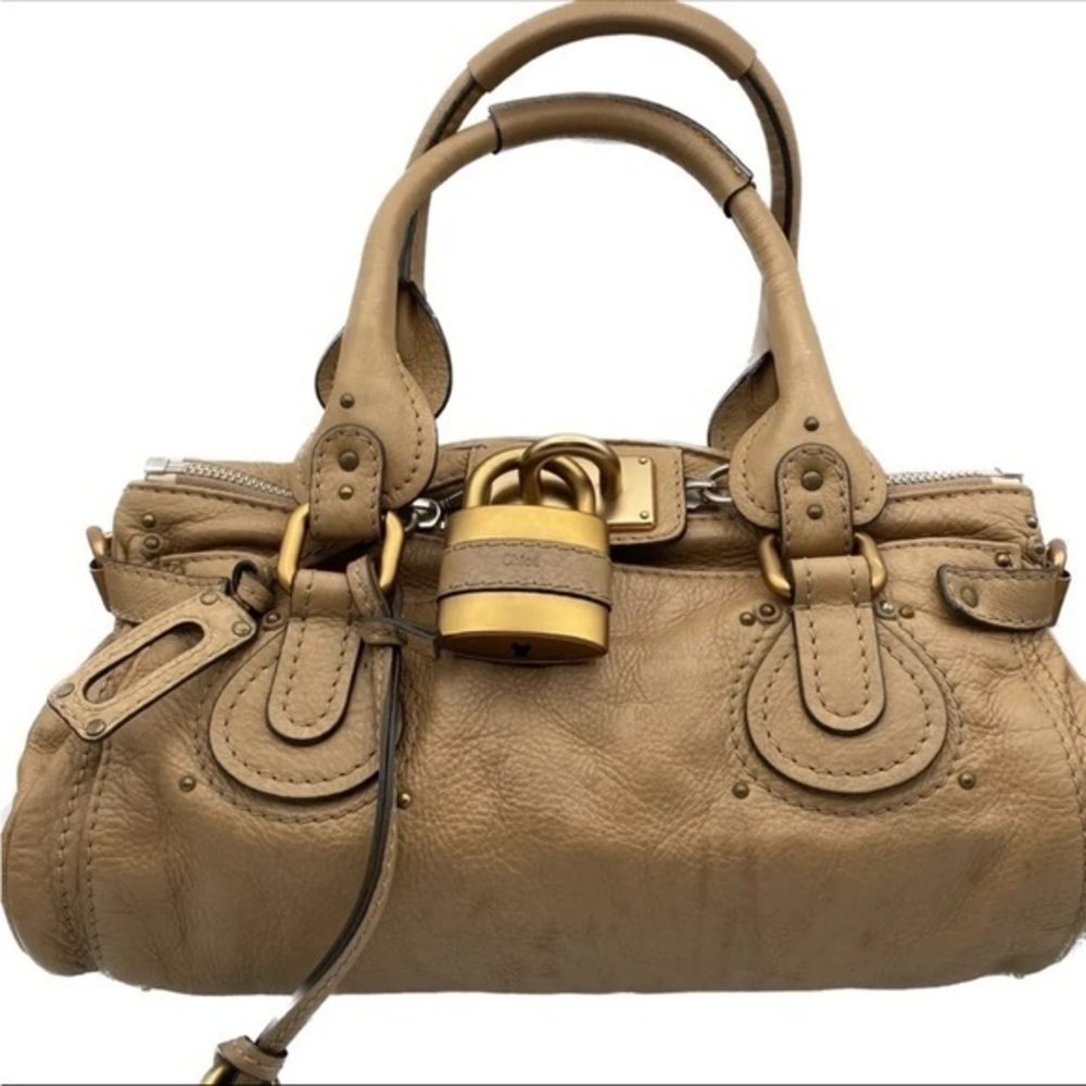 Authentic Vintage Chloe Vintage Paddington Leather Hand Bag Brown Good Condition
